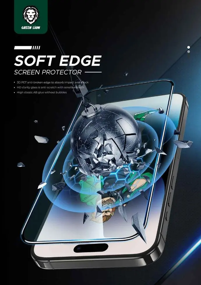 Green Lion 4 in 1 Defender Pack for iPhone15 Pro 15 Pro Max - Transparent (3).webp