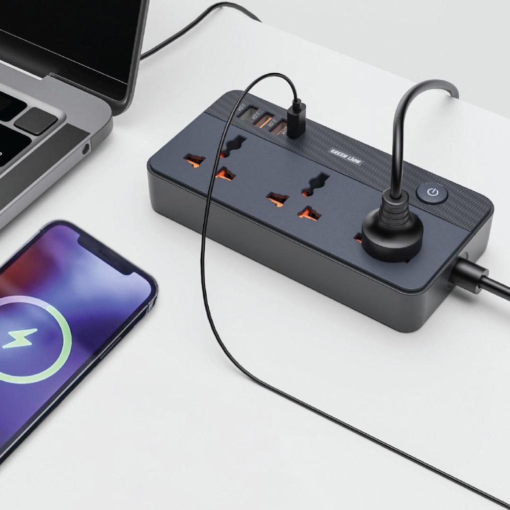 Green Lion GS-200 Power Socket 2500W - Black