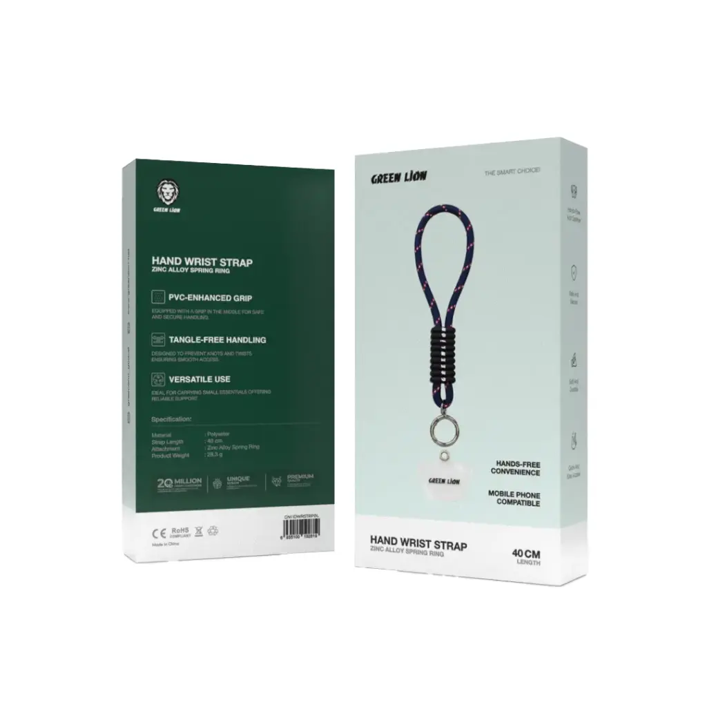 Green Lion Hand Wrist Strap - Dark Blue