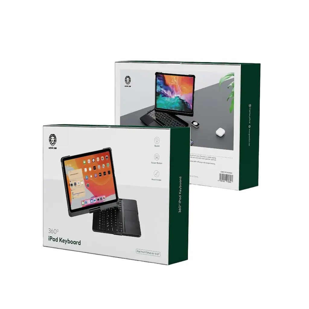 Green Lion 360° iPad Keyboard 500mAh-IPad Air 10.9_ & Pro 11_-Black.webp