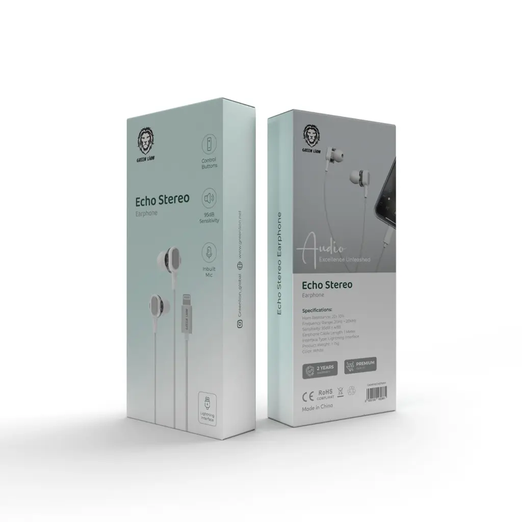 [GNMFIECHEPWH] Green Lion Echo Stereo Earphones (White).webp