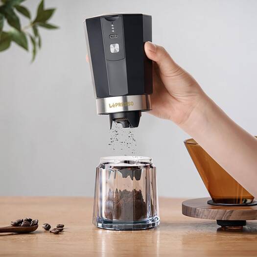 LePresso Rechargeable Coffee Grinder with 35g Capacity