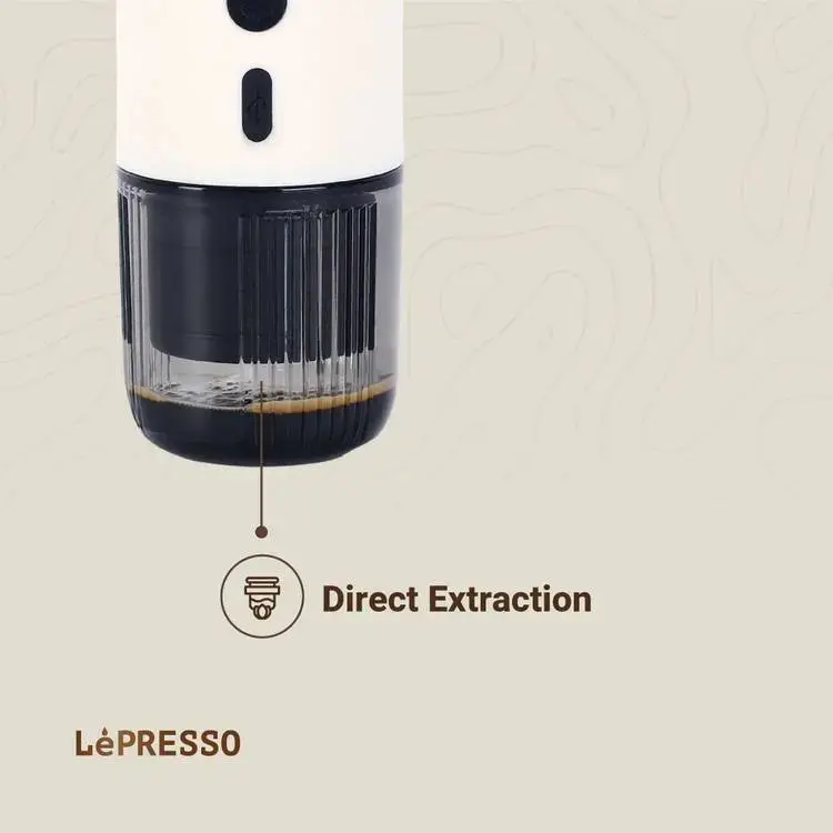 LePresso Portable Espresso Machine compatible with both coffee powder and Nespresso pods