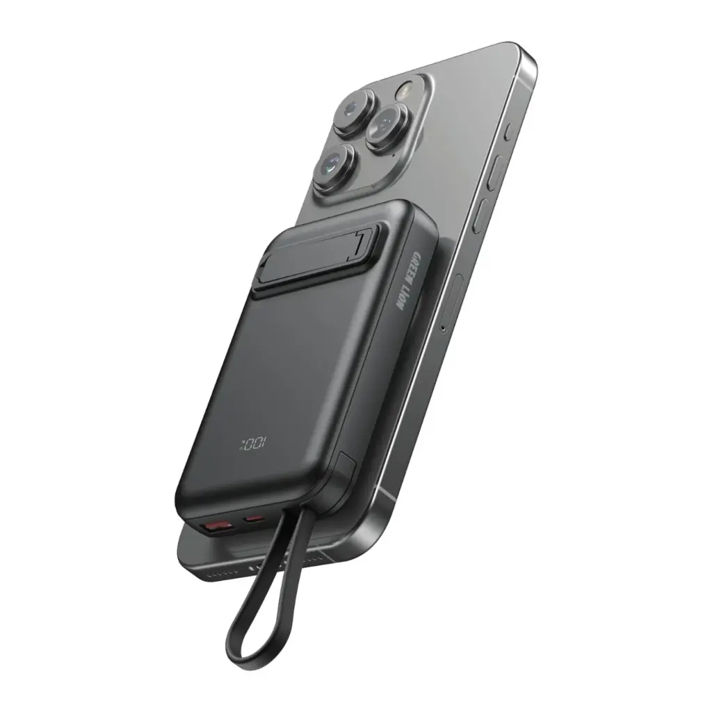 Green Lion DXB MagSafe 10000mAh Power Bank  - Black
