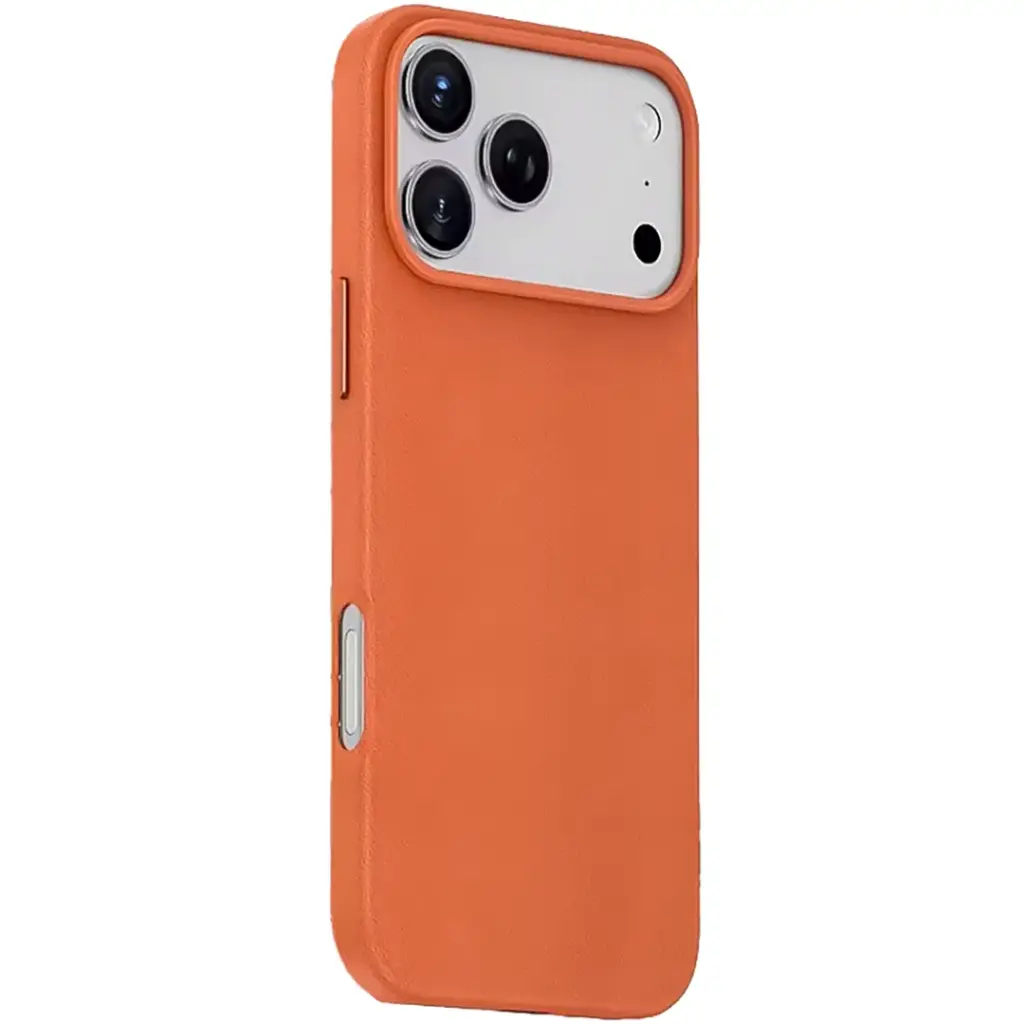  Green Lion Leather MagSafe Case for iPhone 17 Pro - Orange