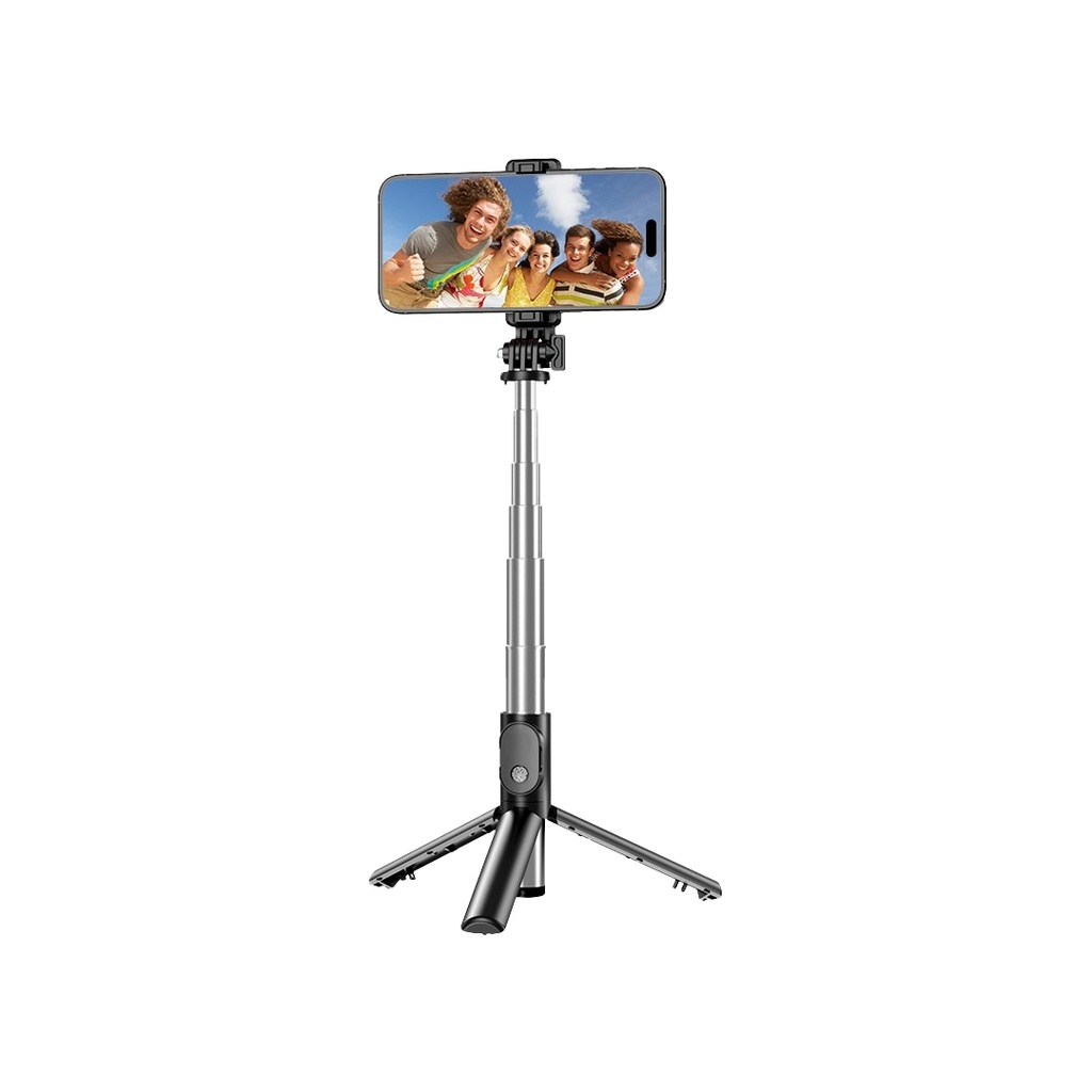 Green Lion Tripod Selfie Stick - Black