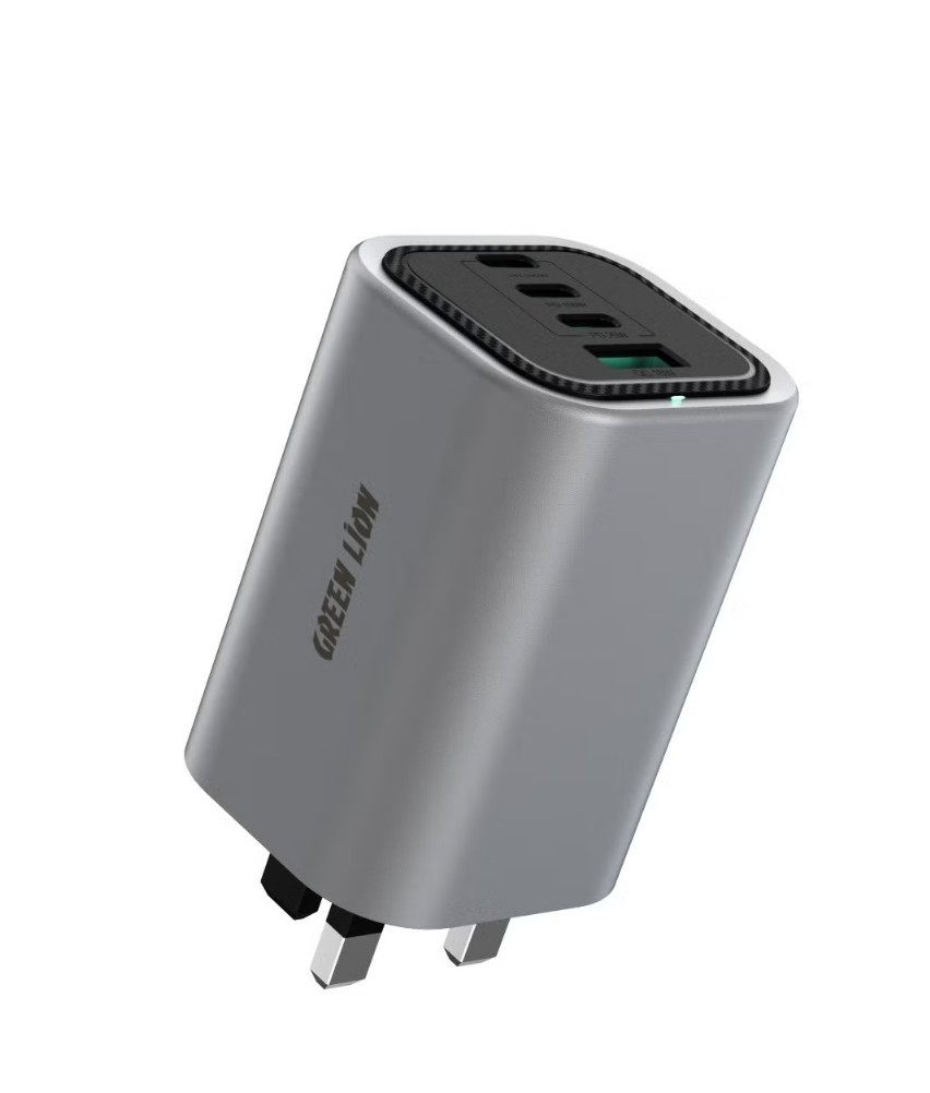 Green Lion Premium Series GaN Charger UK Plug PD 100W - Gray