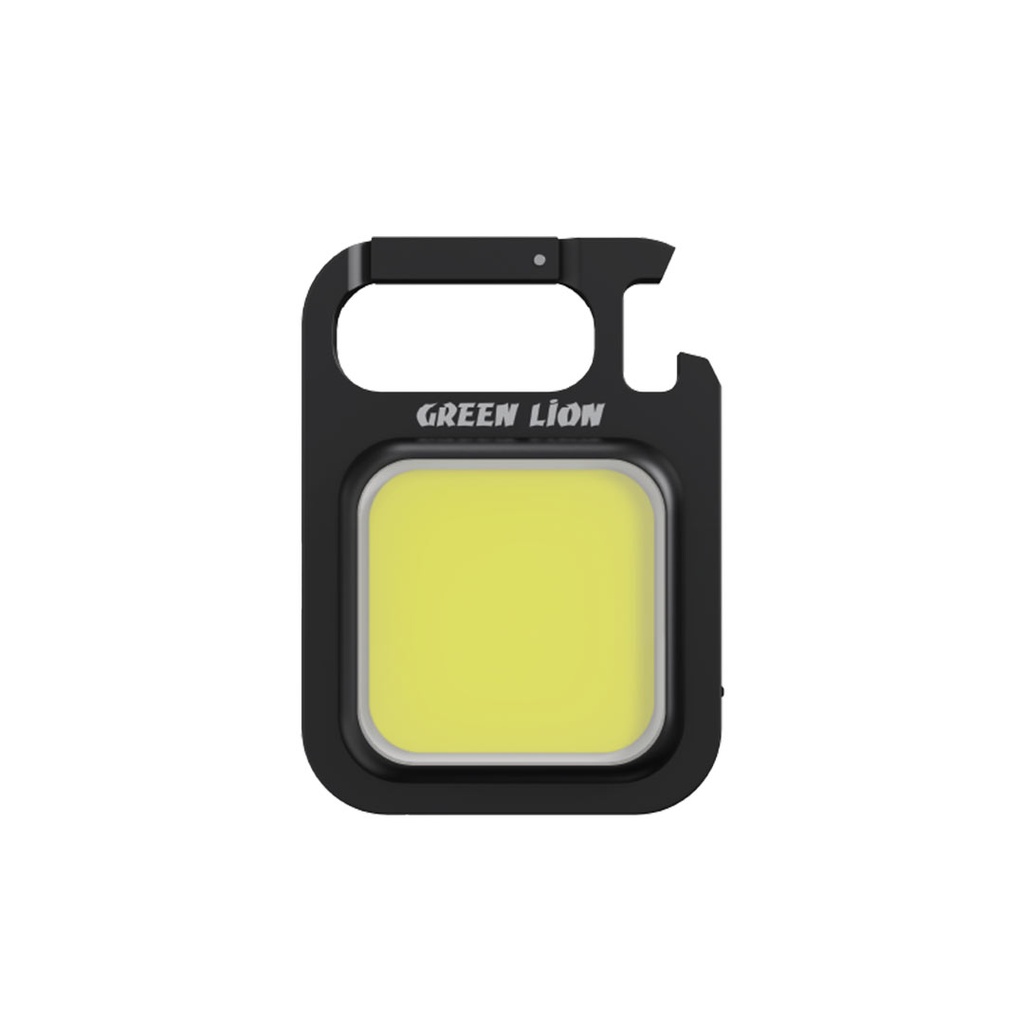 Green Lion Keychain Flashlight 300lm 500mAh - Black