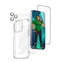 Green Lion 4 in 1 360° Protection Pack - iPhone 15 Pro Max - Clear 