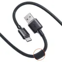 كابل بورودو USB-A إلى USB-C مضفر - أسود