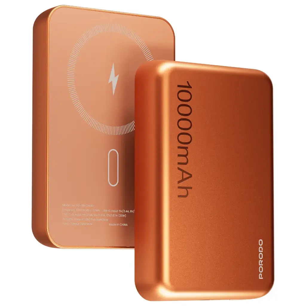 Porodo 10000mAh MagSafe Power Bank - Orange