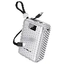 Porodo Petite 20000mAh Power Bank with Integrated Type-C & Lightning Cable - Silver