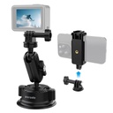 Porodo 2 in 1 Mobile and Camera Mount with Suction Base - Black