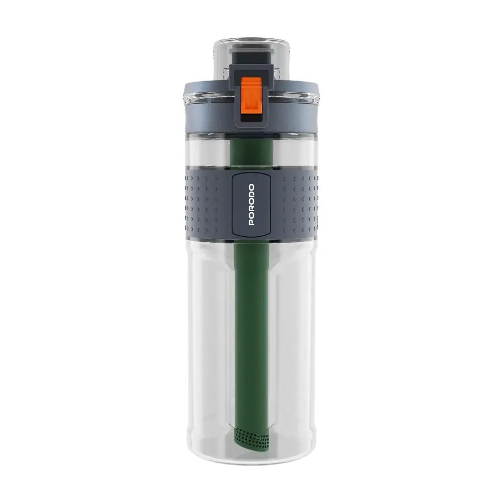 Porodo Lifestyle 2-Stage Filtration Water Bottle - Black