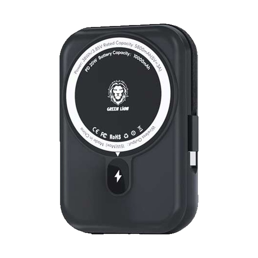 بنك طاقة جرين ليون موناكو ماجسيف بسعة 20000 مللي أمبير - أسود