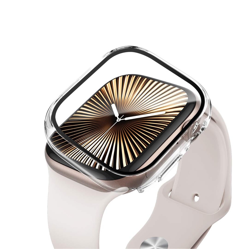 جراب Green Lion Guard Plus من البولي كربونات لساعة Apple Watch مقاس 42 مم - شفاف