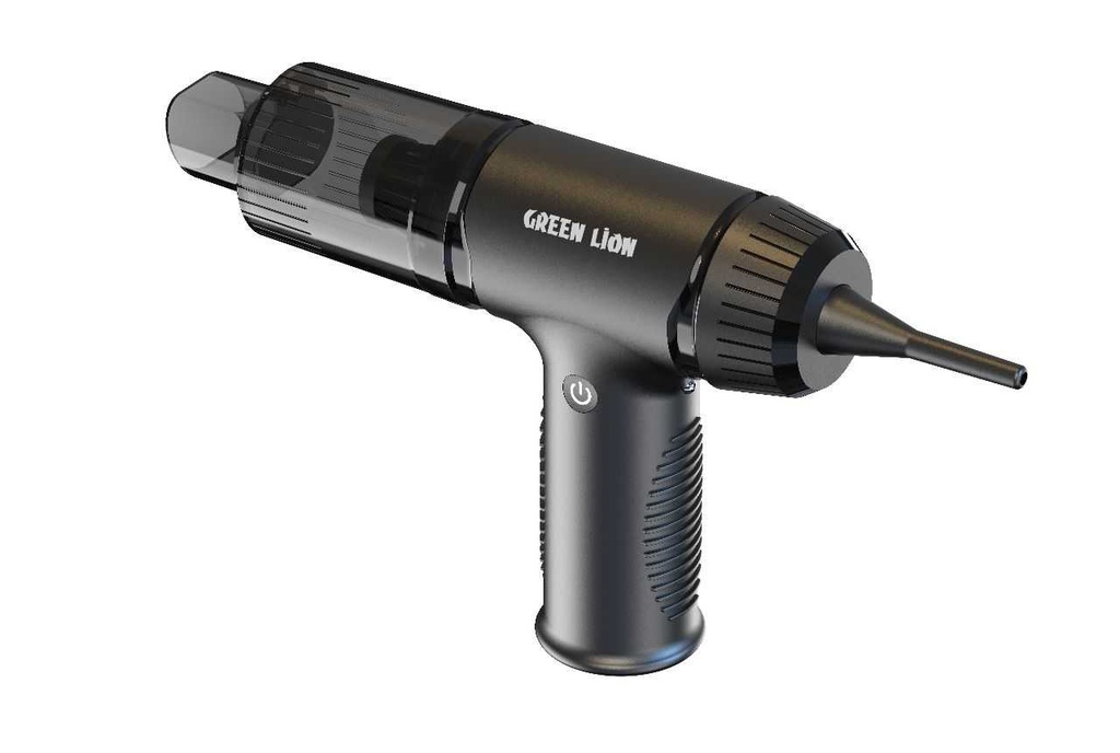 مكنسة كهربائية لاسلكية 2 في 1 من جرين ليون، تعمل كمكنسة ومنفاخ غبار، بقوة 55 واط - أسود