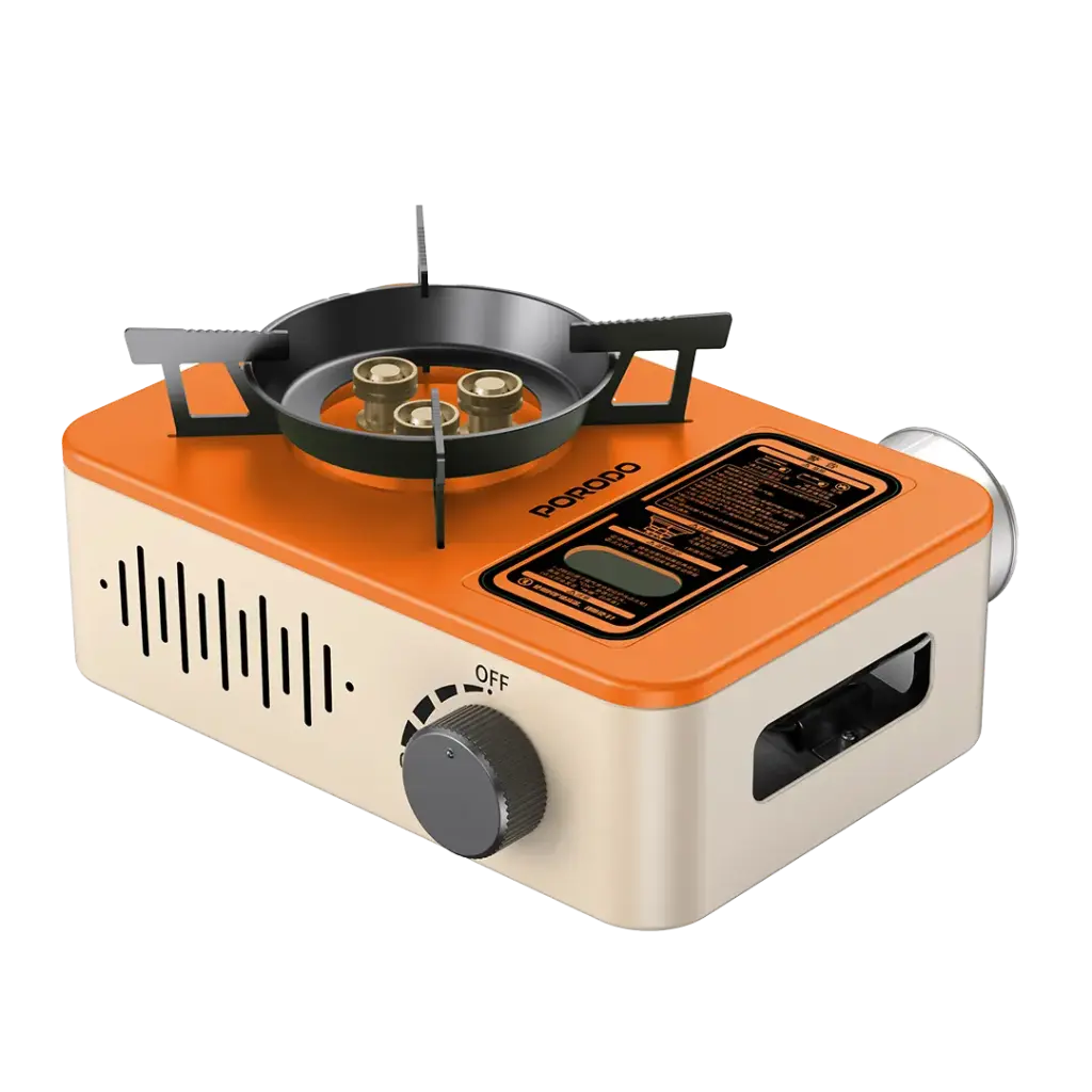 Porodo Lifestyle Portable Outdoor Stove - Orange/Beige