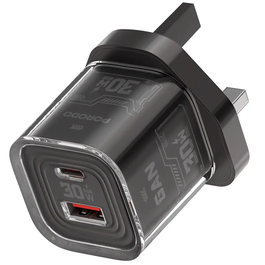 Porodo Tezclarte Quick Wall Charger Dual-Port Fast Charging