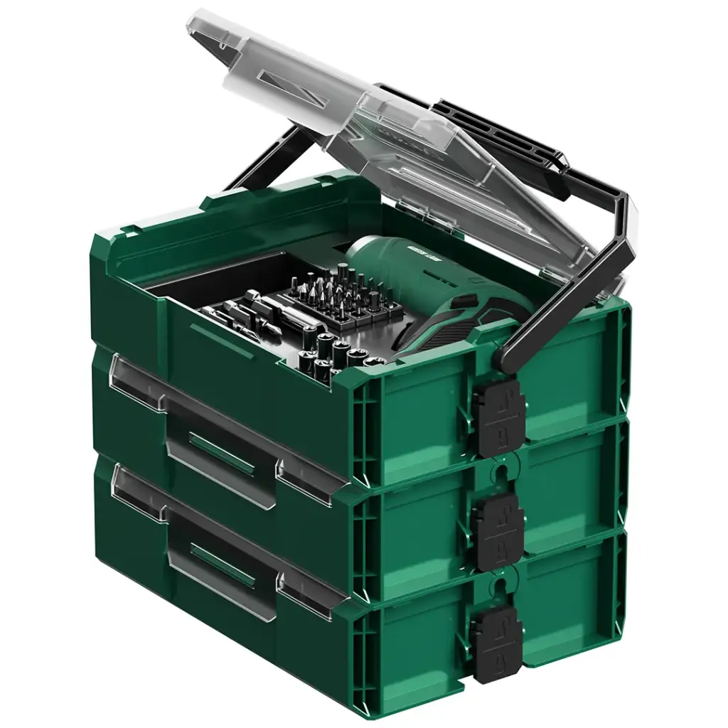 Green Lion Gts-700 Tool Kit Set - 213 Pieces- 3.7V 1500Mah - Green