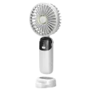 Porodo Lifestyle Chillo Flex Portable Handheld Fan with 5 Adjustable Speed Levels - White
