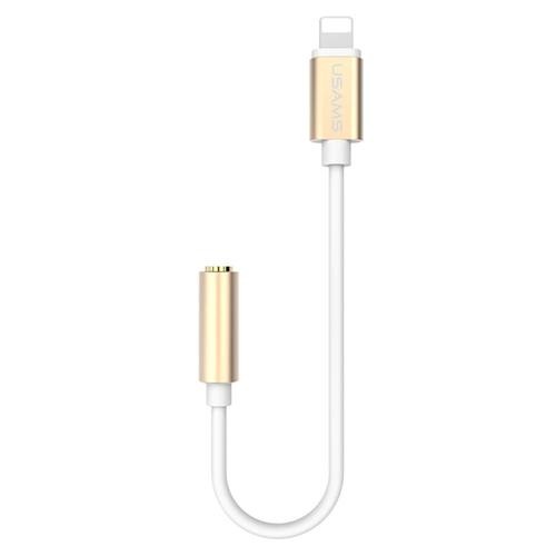 Usams 0.12m 8 Pin To 3.5mm Female Audio Cable Adapter