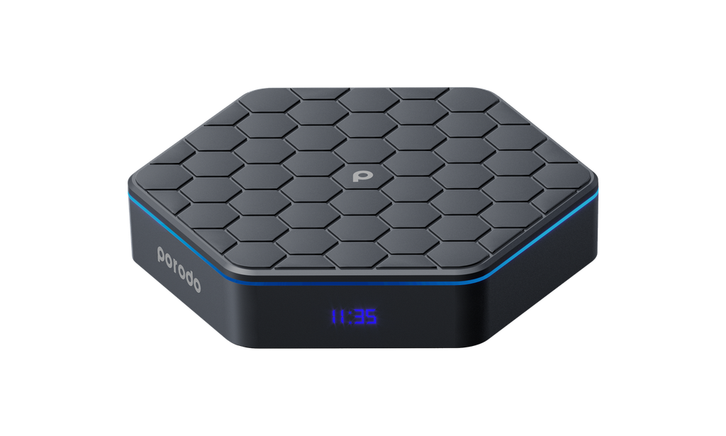 Porodo Tv Box Ulra High Speed Media Streaming Black