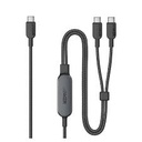 كابل أنكر 2 في 1 USB-C إلى USB-C (4أقدام، 140 واط)