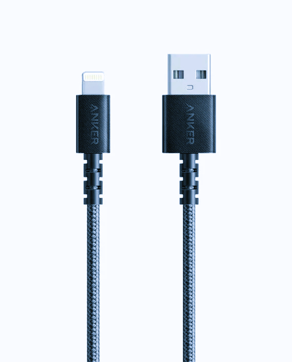 أنكر باورلاين سيليكت + كابل USB مع موصل Lightning 3FT - أسود