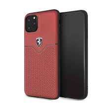 Ferrari Victory Leather Hard Back Cover for Apple iPhone 11 Series
