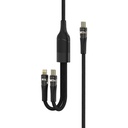 Green Lion 2 in1 Transparent Fast Charging Cable - Black