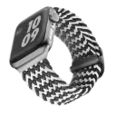 سوار ساعة Viva Madrid Crisben لساعة Apple Watch مقاس 42/44/45/46-49 مم - أسود/أبيض أحادي