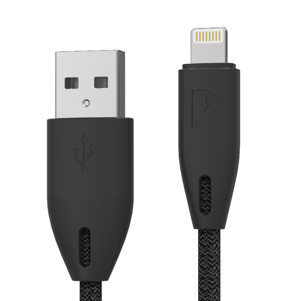 كابل Powerology المضفر USB-A إلى Lightning