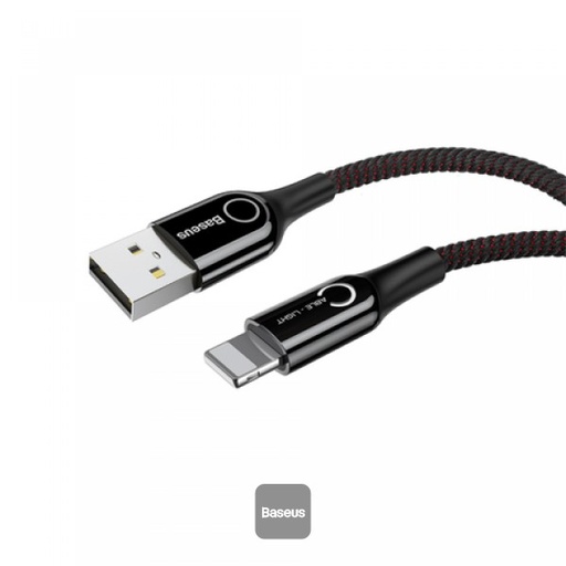 Baseus C-Shaped Light Intelligent Power-Off Lightning Cable 1M