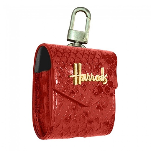 [CASEAIRPODHRS] Harrods Leather Style Crocodile Pattern Case for AirPods 1/2 - Red