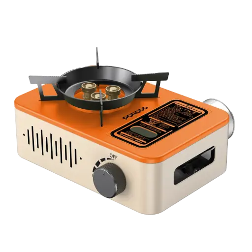 Porodo Lifestyle Portable Outdoor Stove - Orange/Beige