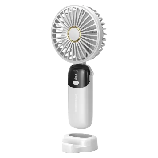 [PDLFSTS5WH] Porodo Lifestyle Chillo Flex Portable Handheld Fan with 5 Adjustable Speed Levels - White