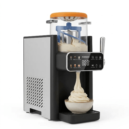 [PDLFST2506BKOG] Porodo Lifestyle Ice Cream & Slushie Maker - Black & Orange