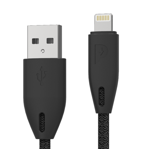 [PCAB003-BK] كابل Powerology المضفر USB-A إلى Lightning