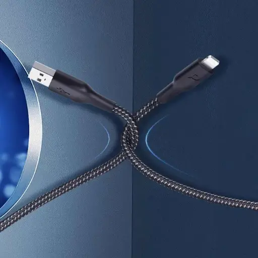 [PCAB003-BK] Powerology Braided USB-A to Lightning Cable
