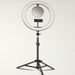 [LIGHTZGA] ZGA Mirror Desktop Ring Light with Tripod Stand 10 inch