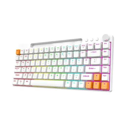 [PDX226-WH] Porodo Gaming 84 Keys Mechanical Gaming Keyboard - White