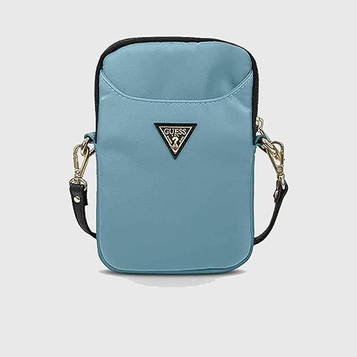 Guess Nylon Phone Bag with Metal Triangle Logo 8"