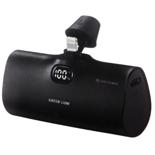 [GNDPPB5KLTGBK] باور بانك رقمي للجيب من جرين ليون - لايتنينج - أسود