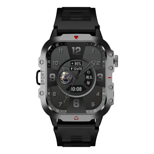 [GNGRV201BK] Green Lion Gravix Smart Watch - Black