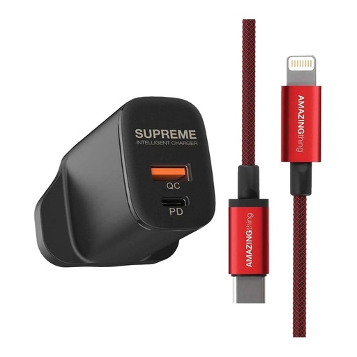 [PDQC020UKWB] AT Amazing thing 20W 2-Port Supreme Charger Pro Q-C 3.0 / PD 20W