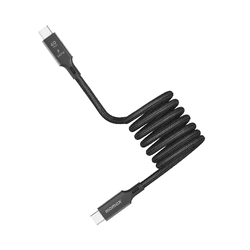 كابل مغناطيسي Momax Elite Mag Link USB-C إلى USB-C بقوة 100 واط، بطول 1 متر، أسود