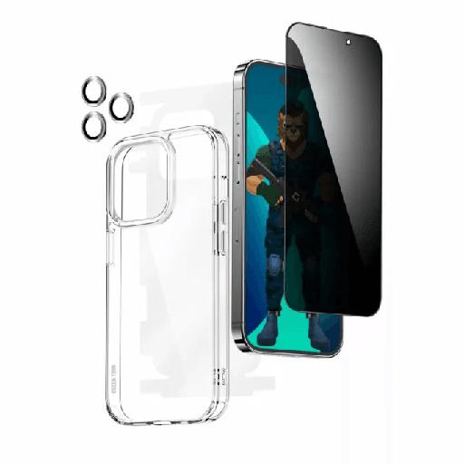 Green Lion 4 in 1 360° Privacy Protection Pack For iPhone 14 Pro / Pro Max