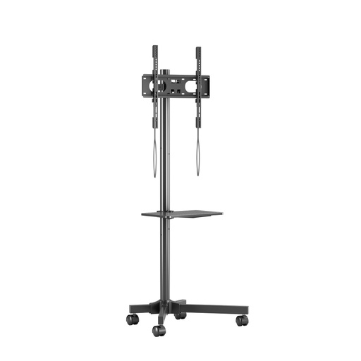 [PD-TVCRT-BK] Porodo Mobile TV Stand Dynamic Swivel & Tilt Adjustable Height