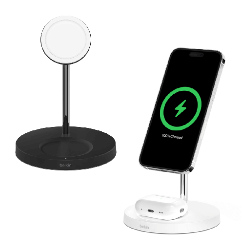 Belkin BOOST CHARGE PRO 2-IN-1 Wireless Charger Stand with MagSafe
